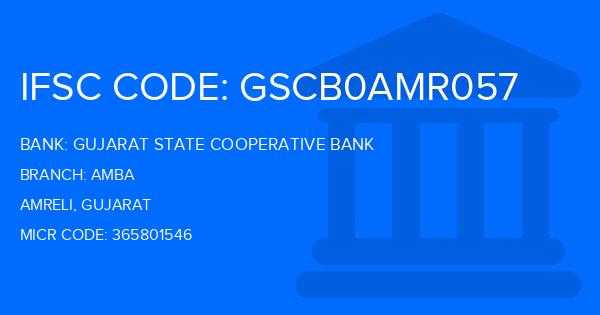 Gujarat State Cooperative Bank Amba Branch IFSC Code