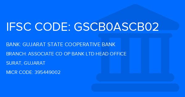 Gujarat State Cooperative Bank Associate Co Op Bank Ltd Head Office Branch IFSC Code