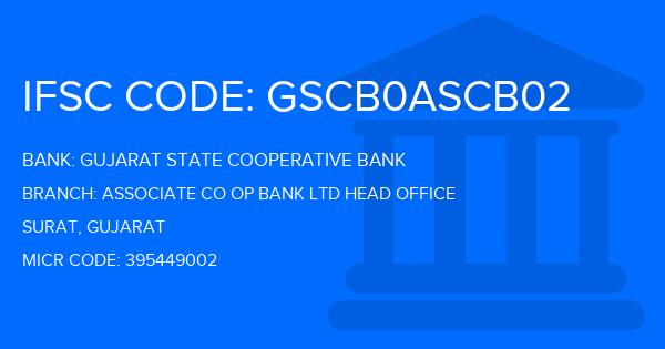 Gujarat State Cooperative Bank Associate Co Op Bank Ltd Head Office Branch IFSC Code