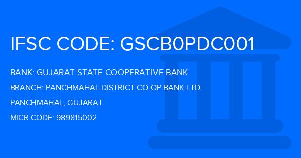 Gujarat State Cooperative Bank Panchmahal District Co Op Bank Ltd Branch IFSC Code