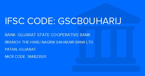 Gujarat State Cooperative Bank The Harij Nagrik Sahakari Bank Ltd Branch IFSC Code