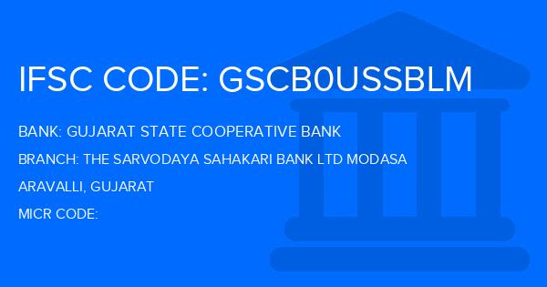 Gujarat State Cooperative Bank The Sarvodaya Sahakari Bank Ltd Modasa Branch IFSC Code