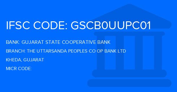 Gujarat State Cooperative Bank The Uttarsanda Peoples Co Op Bank Ltd Branch IFSC Code
