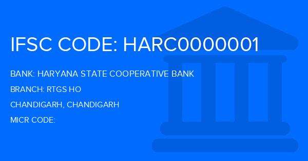 Haryana State Cooperative Bank Rtgs Ho Branch IFSC Code