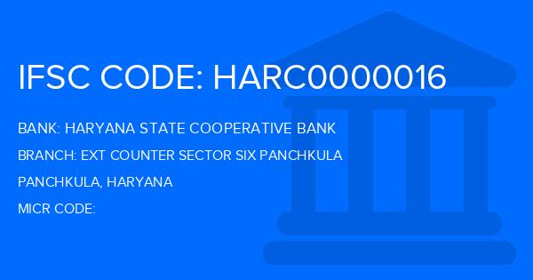 Haryana State Cooperative Bank Ext Counter Sector Six Panchkula Branch IFSC Code