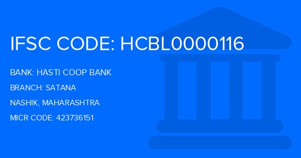 Hasti Coop Bank (HCB) Satana Branch IFSC Code