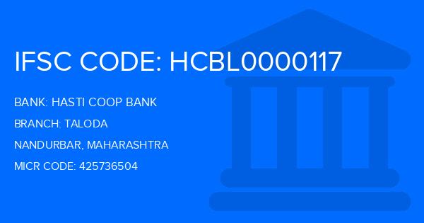 Hasti Coop Bank (HCB) Taloda Branch IFSC Code
