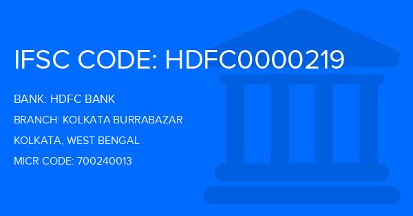 Hdfc Bank Kolkata Burrabazar Branch IFSC Code