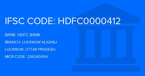 Hdfc Bank Lucknow Aliganj Branch IFSC Code