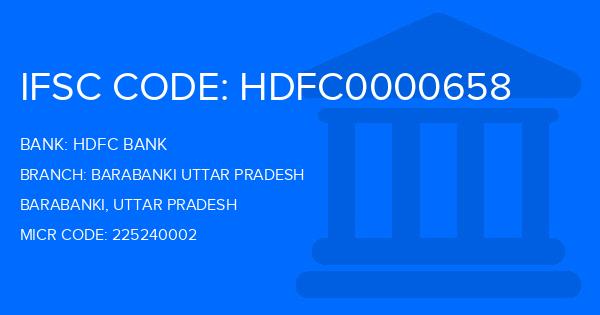 Hdfc Bank Barabanki Uttar Pradesh Branch IFSC Code