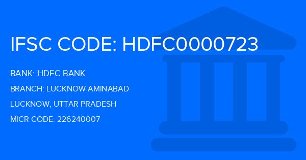Hdfc Bank Lucknow Aminabad Branch IFSC Code