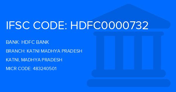 Hdfc Bank Katni Madhya Pradesh Branch IFSC Code