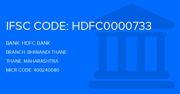 Hdfc Bank Bhiwandi Thane Branch IFSC Code