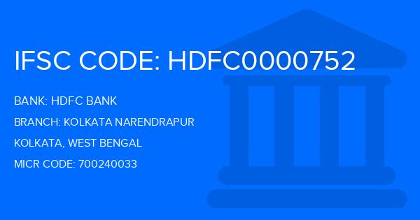 Hdfc Bank Kolkata Narendrapur Branch IFSC Code