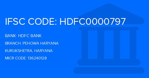 Hdfc Bank Pehowa Haryana Branch IFSC Code