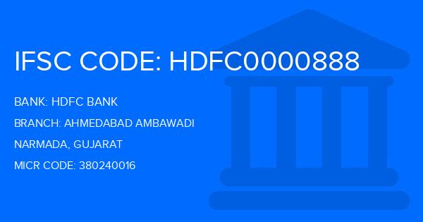 Hdfc Bank Ahmedabad Ambawadi Branch IFSC Code