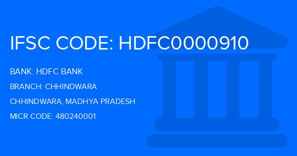 Hdfc Bank Chhindwara Branch IFSC Code