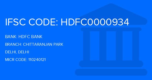 Hdfc Bank Chittaranjan Park Branch IFSC Code