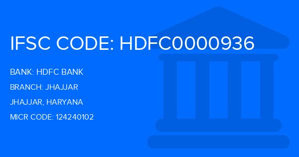 Hdfc Bank Jhajjar Branch IFSC Code