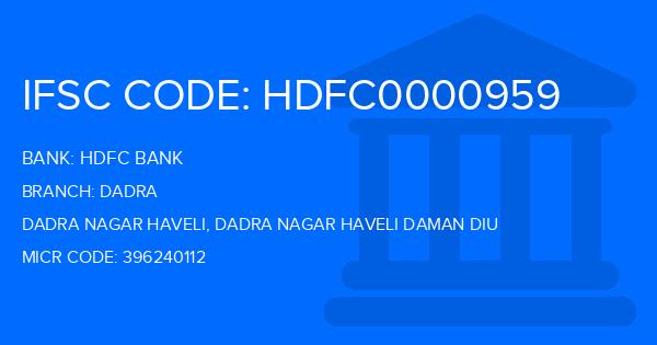 Hdfc Bank Dadra Branch IFSC Code