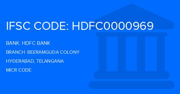 Hdfc Bank Beeramguda Colony Branch IFSC Code