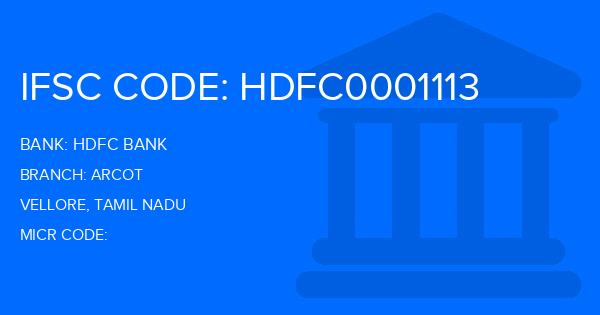 Hdfc Bank Arcot Branch IFSC Code