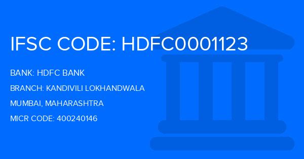Hdfc Bank Kandivili Lokhandwala Branch IFSC Code