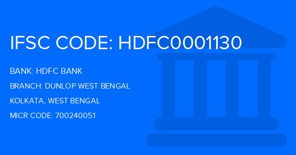 Hdfc Bank Dunlop West Bengal Branch IFSC Code