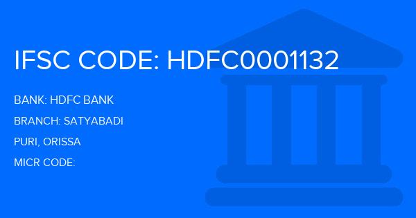 Hdfc Bank Satyabadi Branch IFSC Code