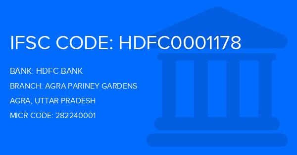 Hdfc Bank Agra Pariney Gardens Branch IFSC Code