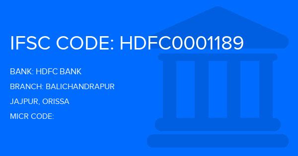 Hdfc Bank Balichandrapur Branch IFSC Code