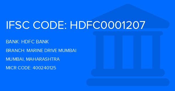 Hdfc Bank Marine Drive Mumbai Branch IFSC Code