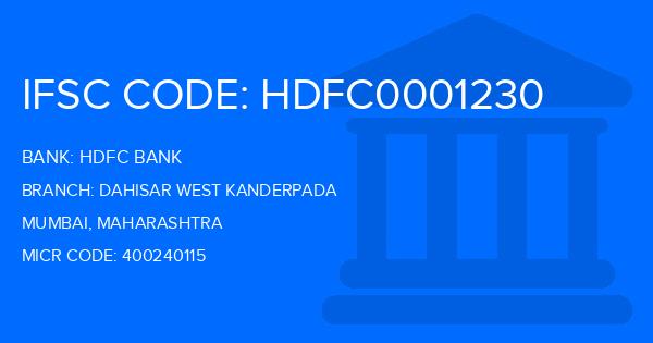 Hdfc Bank Dahisar West Kanderpada Branch IFSC Code