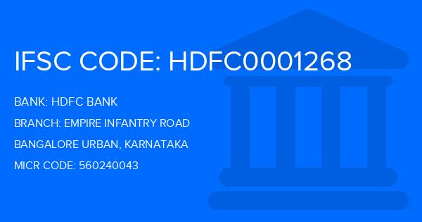 Hdfc Bank Empire Infantry Road Branch IFSC Code