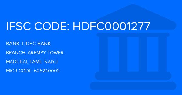 Hdfc Bank Arempy Tower Branch IFSC Code