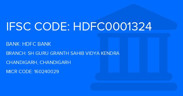 Hdfc Bank Sh Guru Granth Sahib Vidya Kendra Branch IFSC Code