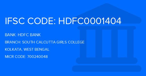 Hdfc Bank South Calcutta Girls College Branch IFSC Code