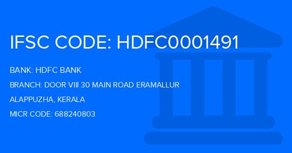 Hdfc Bank Door Viii 30 Main Road Eramallur Branch IFSC Code
