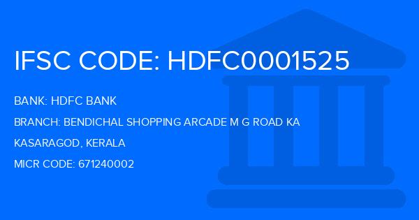 Hdfc Bank Bendichal Shopping Arcade M G Road Ka Branch IFSC Code