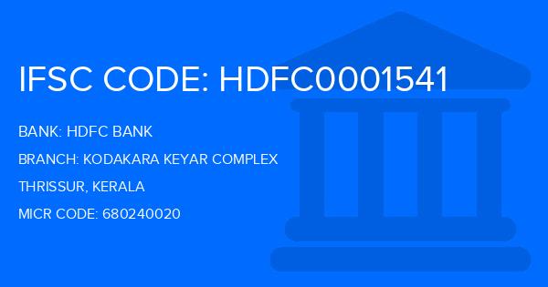 Hdfc Bank Kodakara Keyar Complex Branch IFSC Code