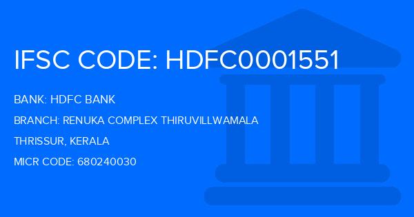 Hdfc Bank Renuka Complex Thiruvillwamala Branch IFSC Code