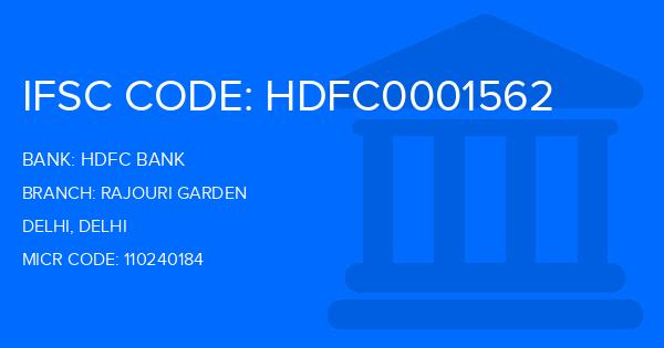 Hdfc Bank Rajouri Garden Branch IFSC Code