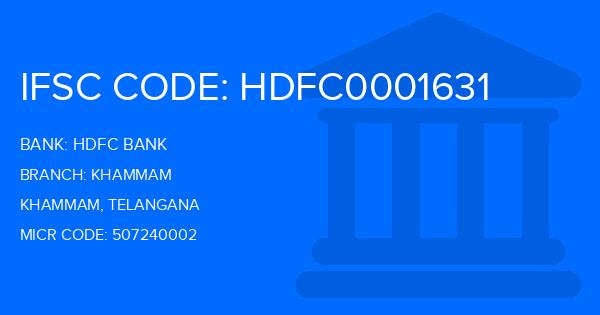 Hdfc Bank Khammam Branch IFSC Code