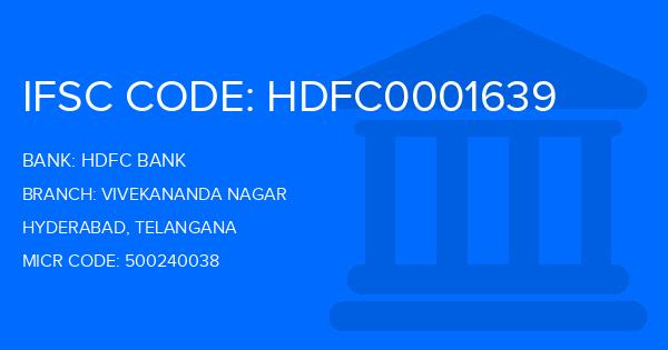Hdfc Bank Vivekananda Nagar Branch IFSC Code