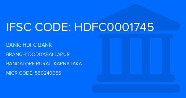 Hdfc Bank Doddaballapur Branch IFSC Code