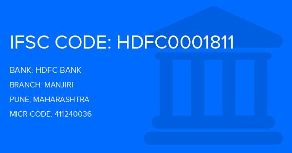 Hdfc Bank Manjiri Branch IFSC Code