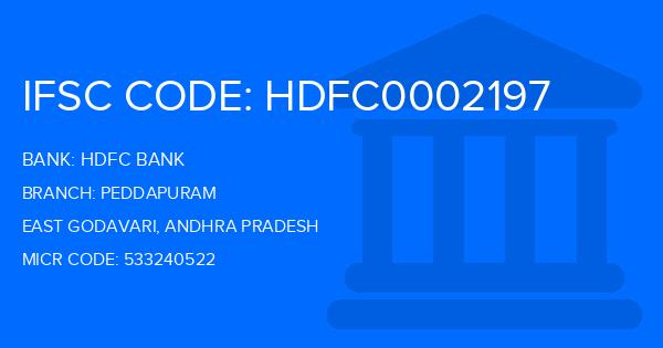 Hdfc Bank Peddapuram Branch IFSC Code