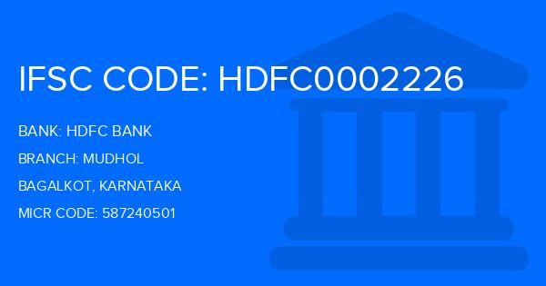 Hdfc Bank Mudhol Branch IFSC Code