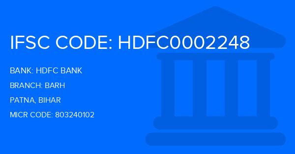 Hdfc Bank Barh Branch IFSC Code