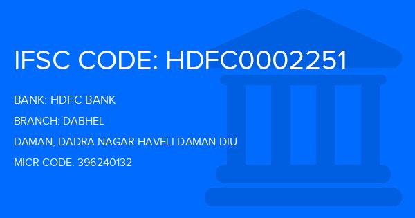 Hdfc Bank Dabhel Branch IFSC Code
